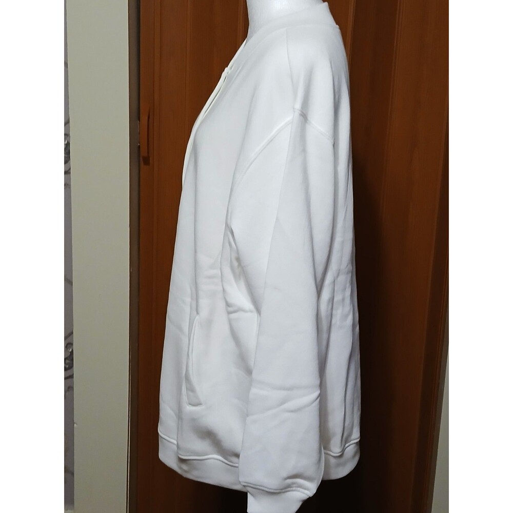 Blair Comfy White Snap button sweater with pockets Large - Picture 5 of 12